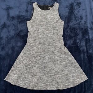 Banana Republic Women's Black White Gray Knee Length Tweed Dress - Size 6
 b87
